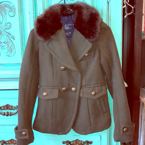 American Eagle Outfitters Jackets & Blazers - AE Admiral Military Peacoat